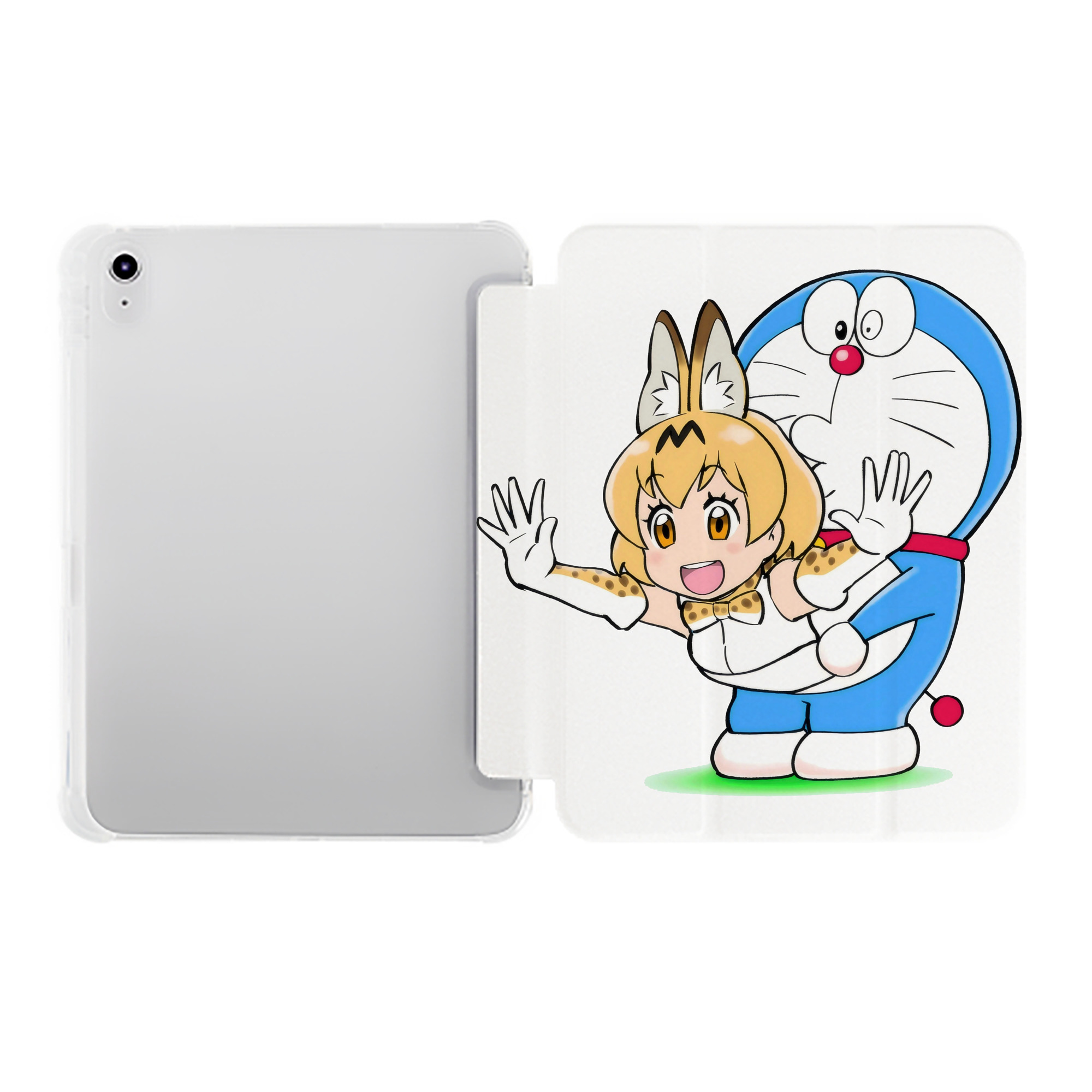 （画像用） ドラえもん Doraemon IPad ケース ペン収納付き 三つ折りスタンド PUレザー×シリコン 対応機種9.5/10.5/10.9インチ